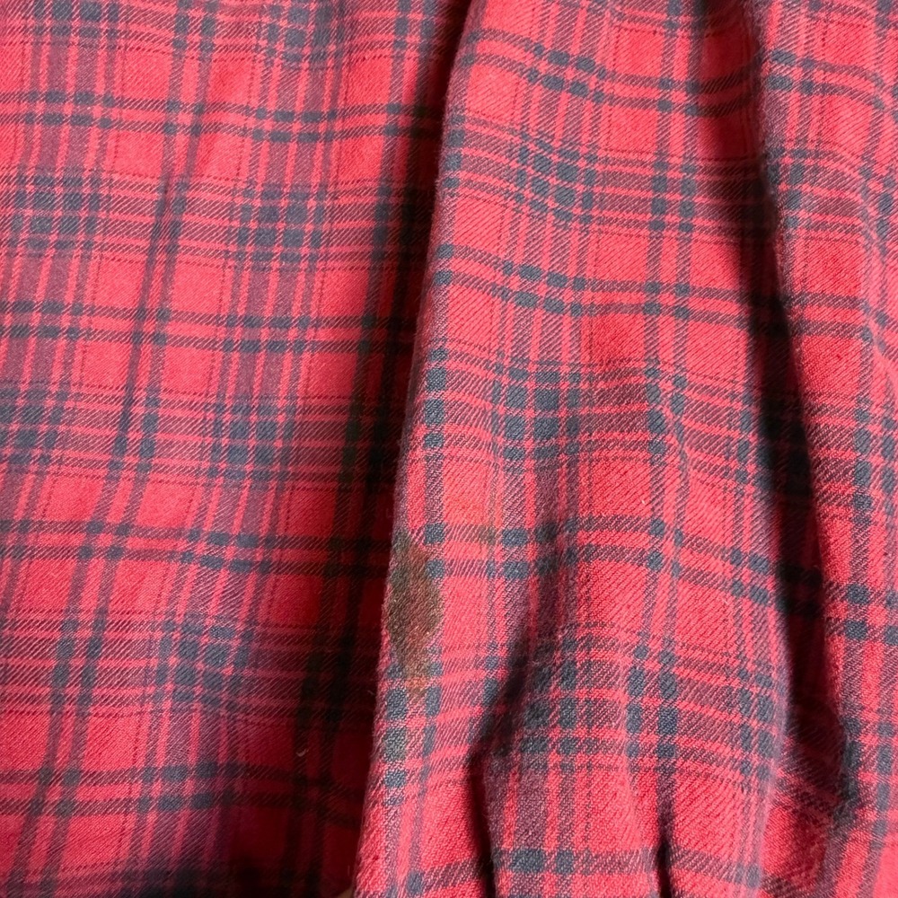 Polo Ralph Lauren Flannel Shirt Mens XL Red Black Plaid Button Down Cotton - Picture 5 of 5